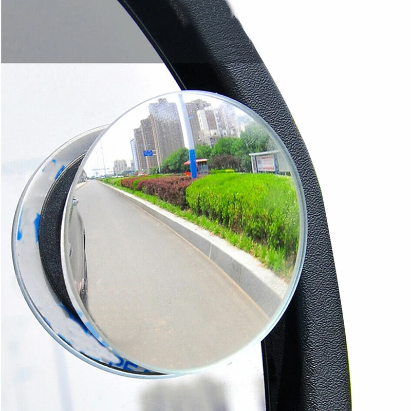 

1Pc/2pcs Car 360 Mirror Small Round Side Blindspot Rearview Parking Mirror Degree Framless Blind Spot Mirror Wide Angle Convex