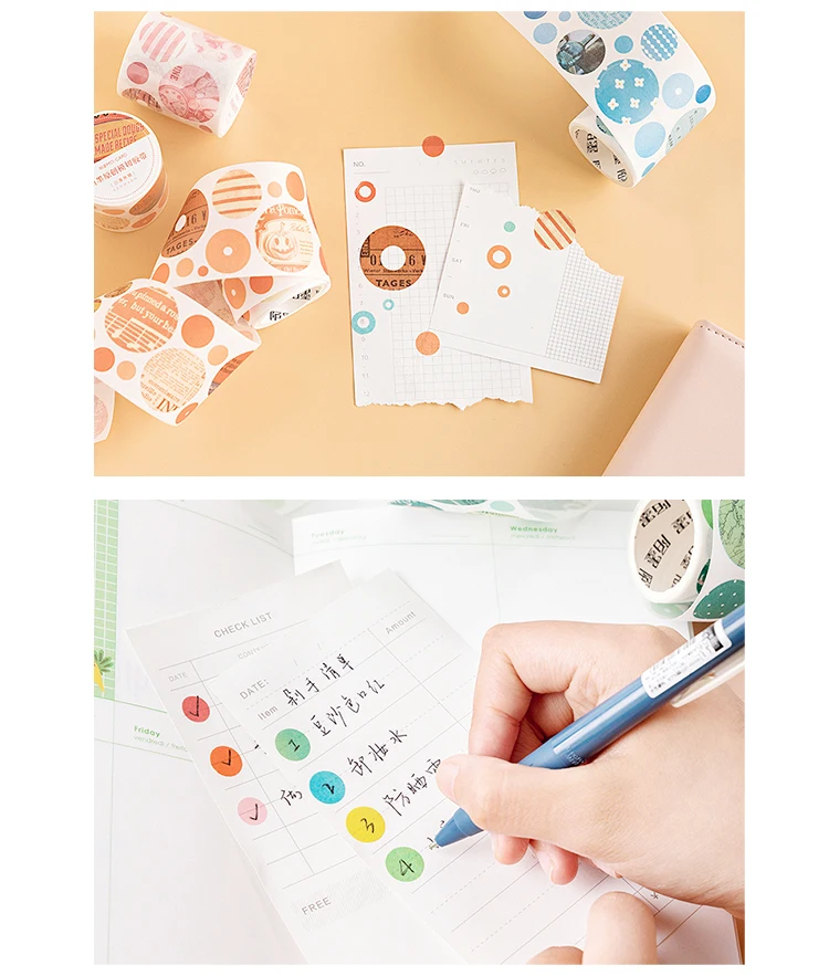 Милый Bullet Journal Васи клейкие Ленты Kawaii Маскировочные ленты для детей DIY декоративный дневник в стиле Скрапбукинг фото Ablums этикетка стикеры JD074