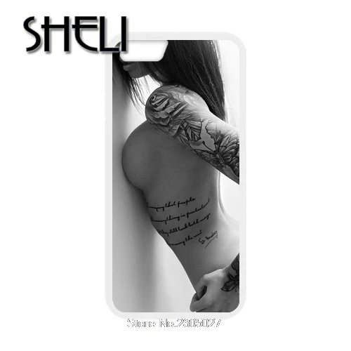 Шели сексуальная девушка с татуировкой красивый корпус сотовый телефон чехол