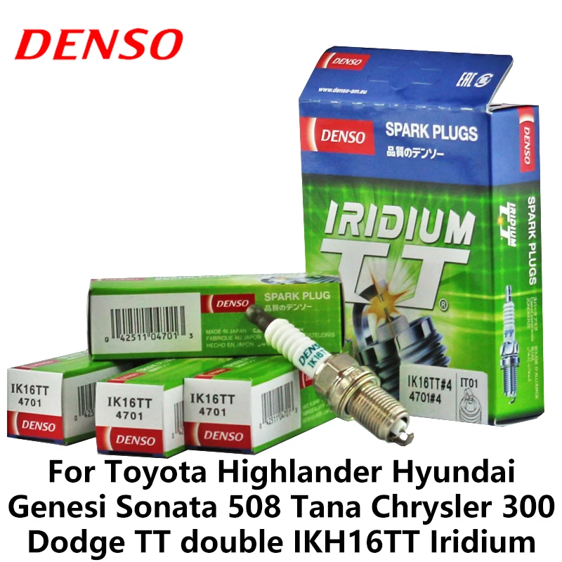 4 шт./компл. лентам кампании DENSO свечи зажигания автомобиля для Toyota Highlander Hyundai Genesi
