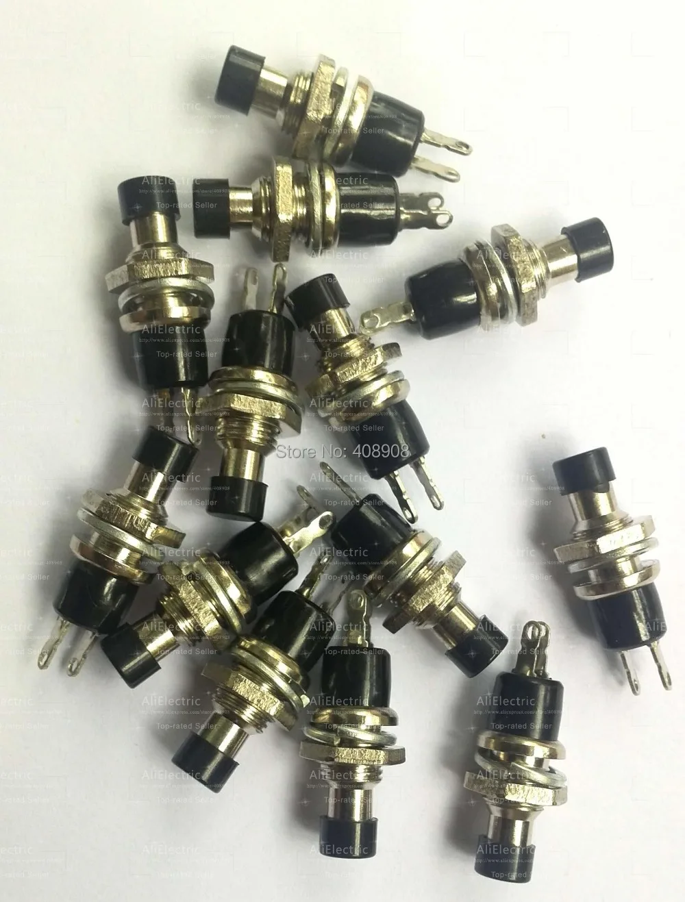 

100 шт., автоматический кнопочный мини-переключатель 7 мм, 2 контакта