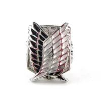 bsarai attack on titan eren jager recon corps freedom wings cant adjustable size cosplay ring