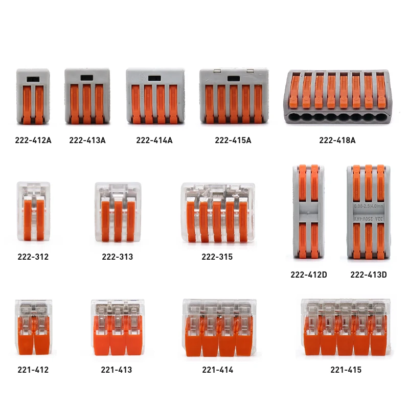 (10 шт./лот) Быстрый разъем Durab PCT 222 (412A 415A) 223 (313 315) (412D 413D) Мини Универсальный