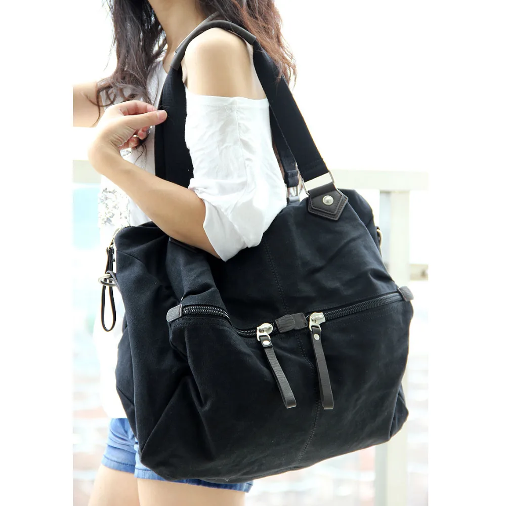 Большие холщовые сумки на плечо в повседневном стиле для женщин и мужчин класса