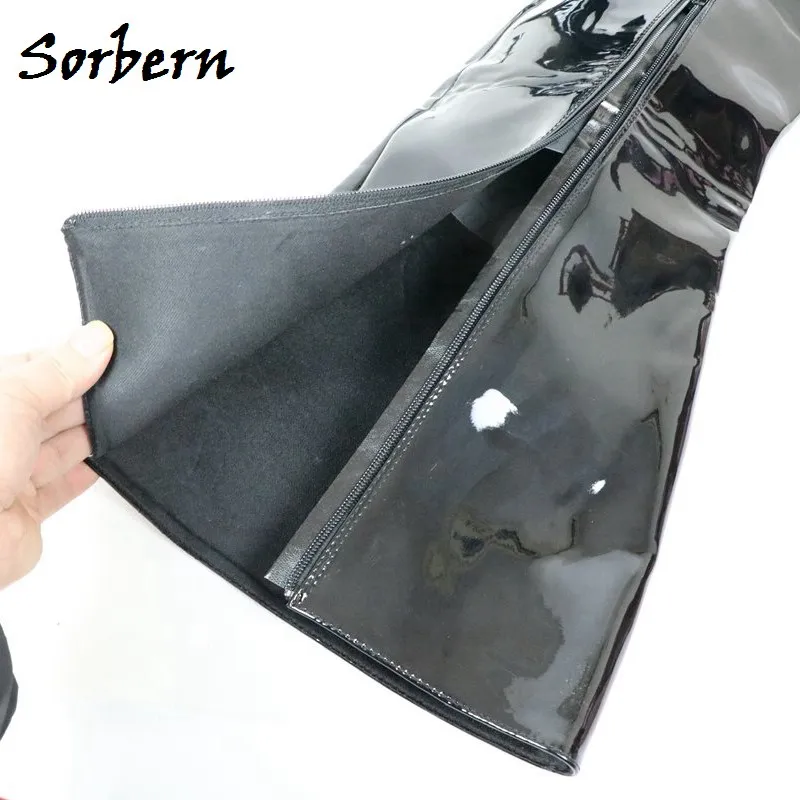 Sorbern/пикантные Фетиш-сапоги; женские высокие ботинки для трансвеститов; высокие сапоги унисекс на заказ; 18 см; 12 см; туфли на высоком каблуке-шпильке
