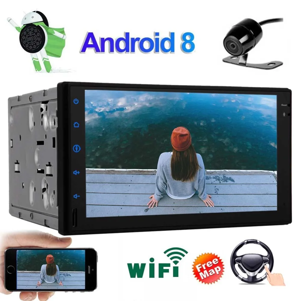 GPS навигация с поддержкой Wi Fi 1080P видео аудио автомобильный радиоприемник в тире