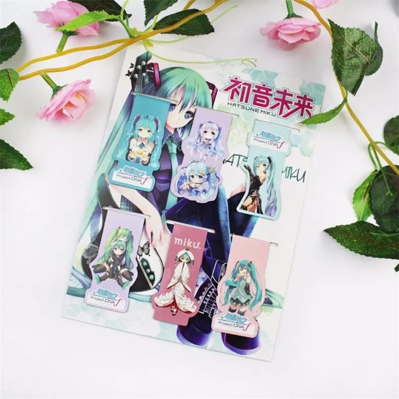 Style 5 6 шт./компл. аниме «Наруто» магнитная закладка для книги Бумага зажим канцелярских товаров Одна деталь закладки Papelaria канцелярские школьные принадлежности - Цвет: Style 5