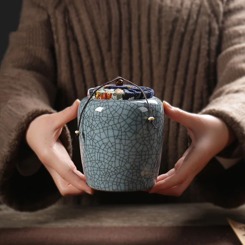 Китайские чайные банки Longquan Celadon хрустящая глазурь чайная посуда канистра