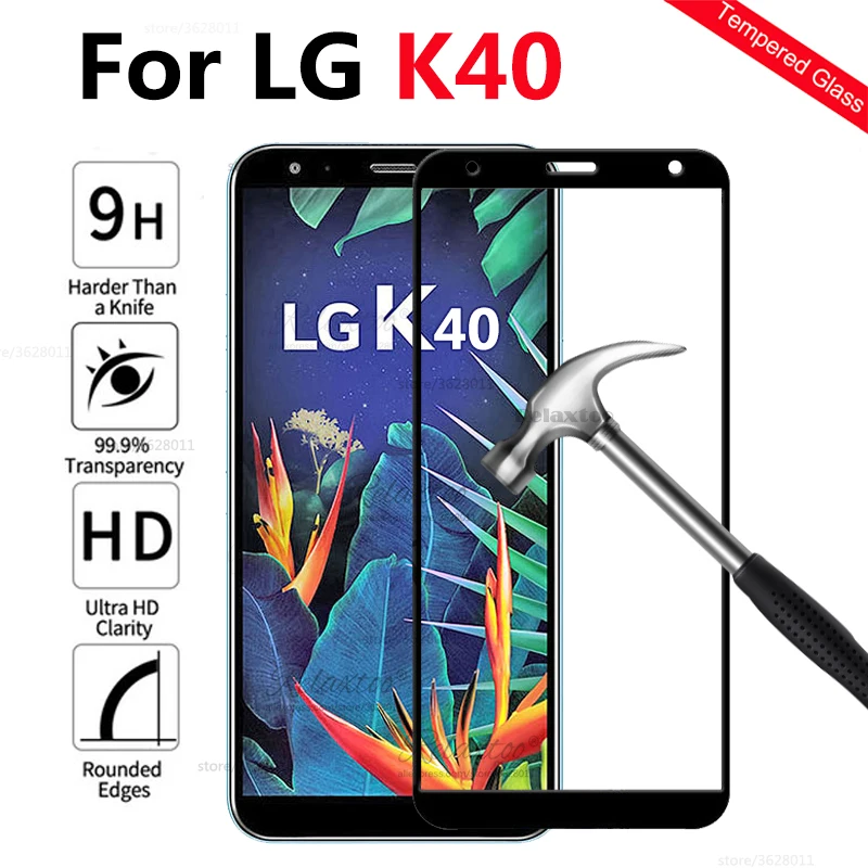 Чехол для lg K40 полное покрытие из закаленного стекла для lg K40 K 40 lg k40 LM-X420EM чехол для lg K40 5,7 дюймов защитное Сенсорное Стекло 9h