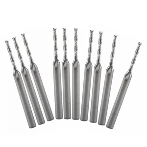 10 шт.лот 3,175*1,5*12 мм микро концевая фреза с двумя канавками из твердого сплава, фрезы, инструменты для гравировки по дереву с ЧПУ, спиральные фрезы