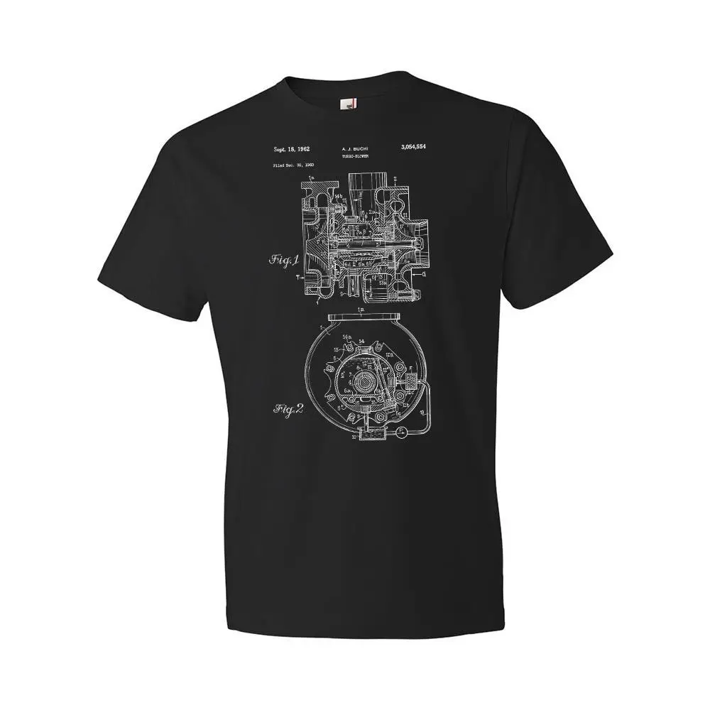 

T Shirts Fashion 2019 Buchi Turbocharger T-Shirt Turbocharger Shirt Turbocharger Patent Buchi Patent Crew Neck Men Short-Sleeve