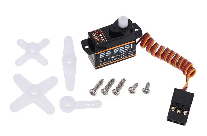 4 шт./лот Emax ES9251 2,5g цифровой сервопривод RC сервопривод 0.27kgf. См для RC вертолета самолета часть(es08ma es08md es08a