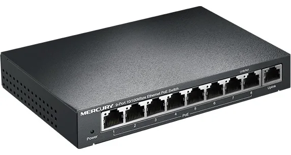 Замена Tenda TEF1109P 8 63W 9 портовый 10/100 Мбит/с быстрый Ethernet сетевой коммутатор PoE 802.3af 100M
