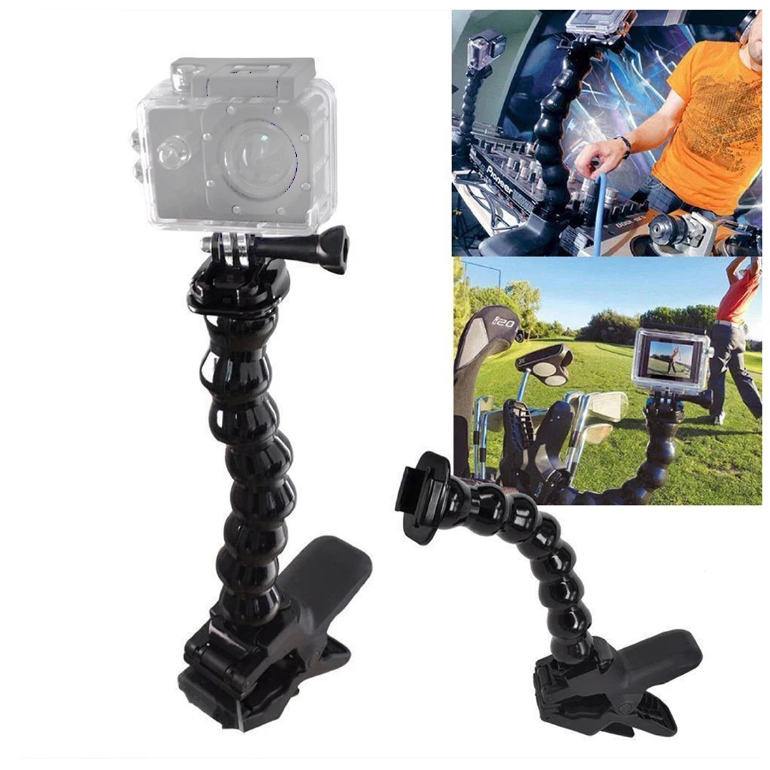 Гибкий зажим для крепления Jaws + 8 шарниров с регулируемой гусиной шеей Gopro Hero 4 hero 3 |