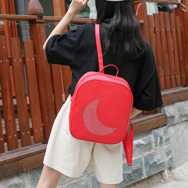 2019 маленький рюкзак женский с рисунком Луны прозрачная сумка Лолита