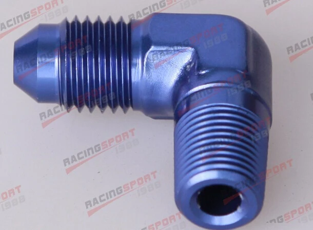 AN6 6AN 6 до 1/8 &quotNPT 90 градусов мужской Алюминиевый адаптер AD12004 синий|fitting products|fitting