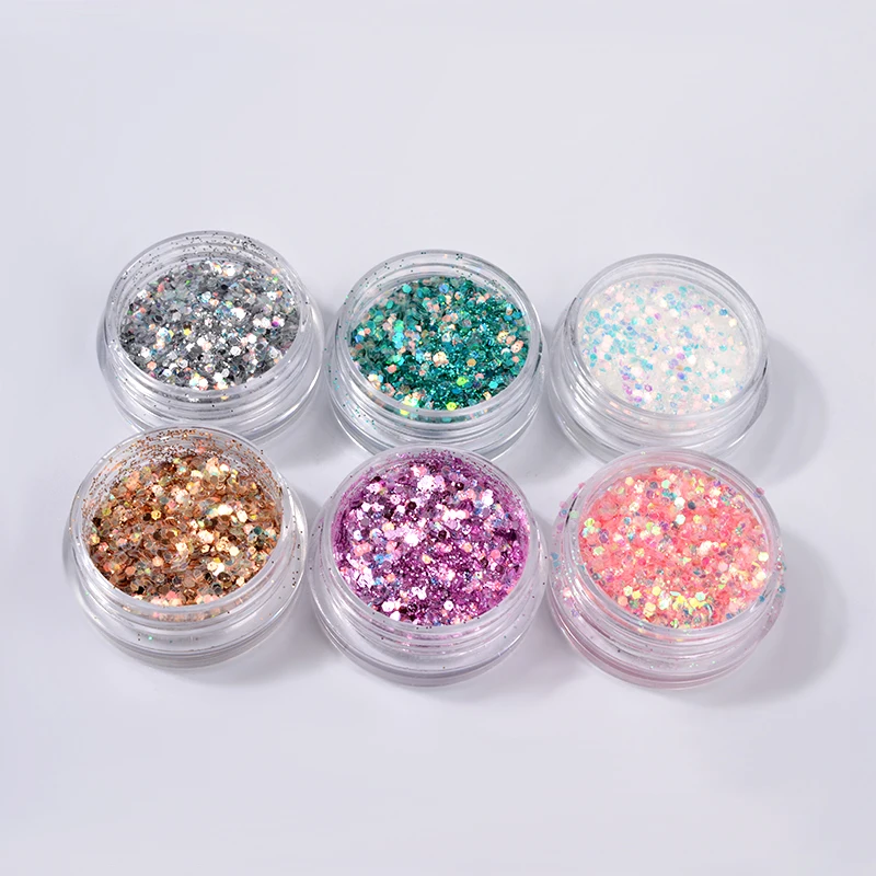 6 шт. лазерные смешанные фотообои очаровательные 3d лампы для ногтей украшения