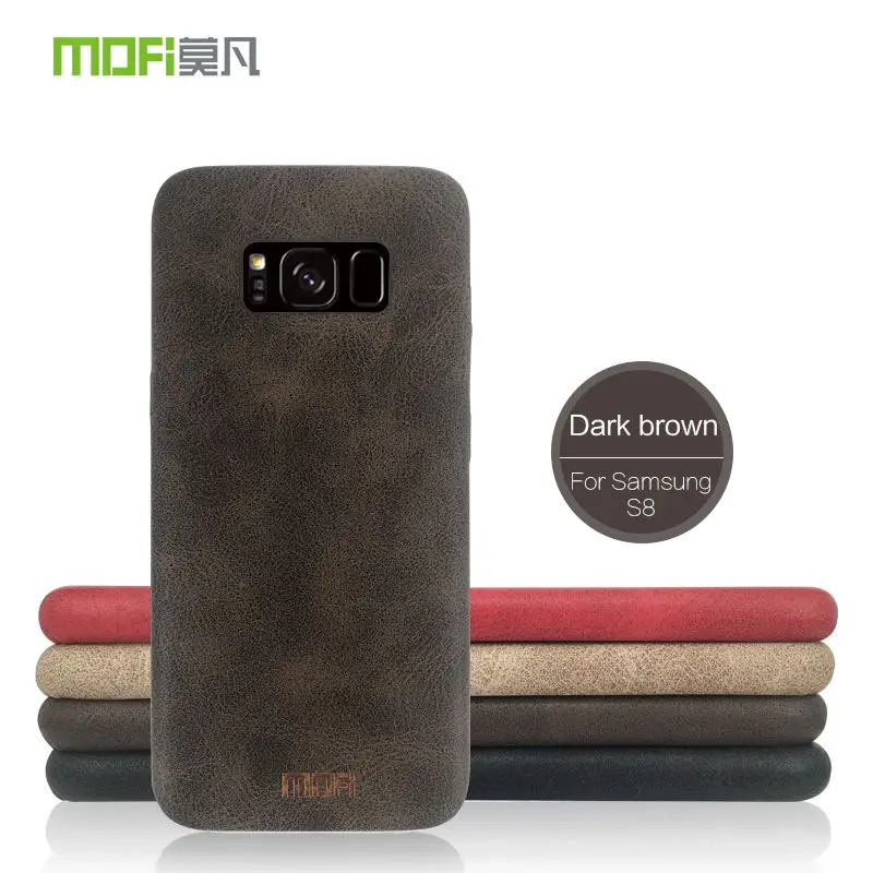 MOFi роскошный ретро PU кожаный чехол для Samsung Galaxy S8 ультра задняя обложка для Galaxy S8 Plus винтажный Чехол Капа Fundas - Цвет: dark brown