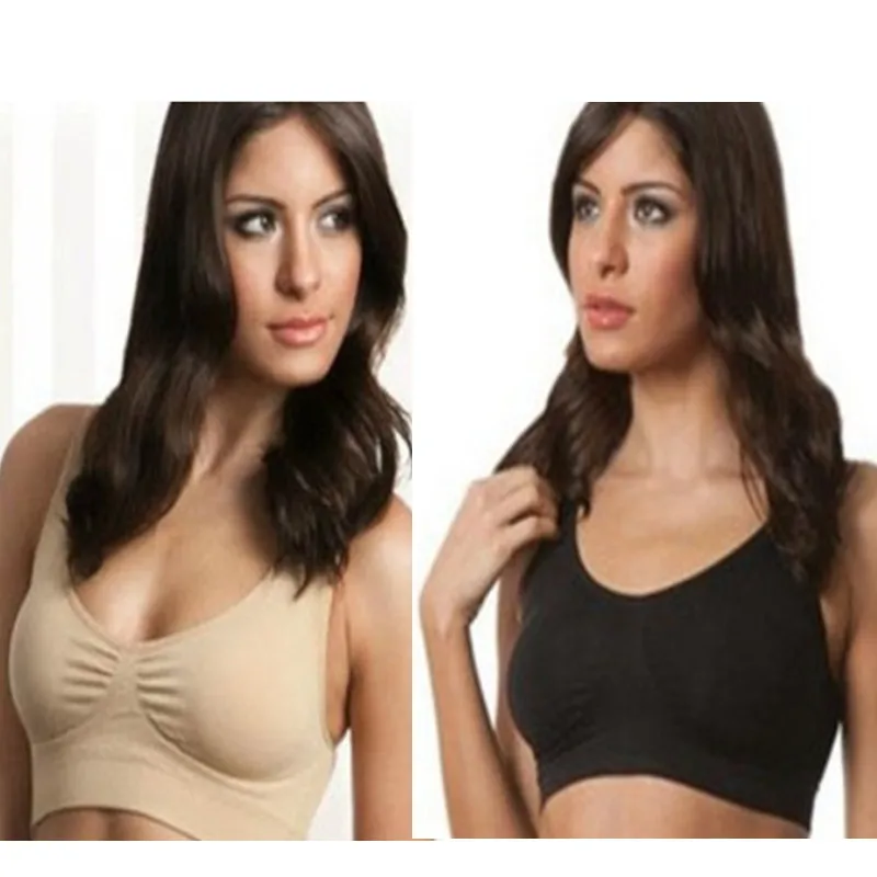 black khaki 2colors Прямая поставка; 3 шт./компл. без проволок со съемной тонкой подкладкой бесшовные пуш-ап для женщин размера плюс нижнее белье без косточек для фитнеса форма тела бюстгальтер - Цвет: black khaki 2colors