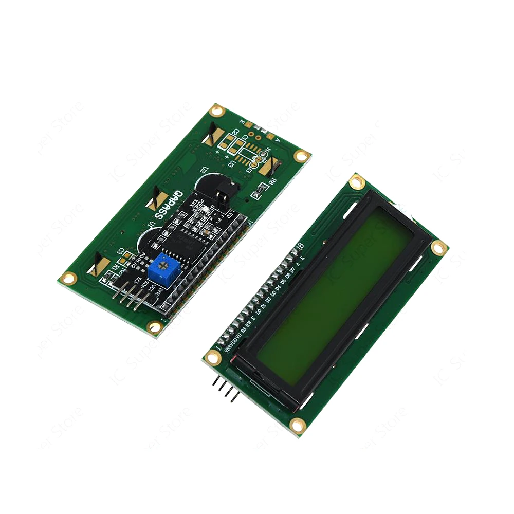 Модуль ЖК-дисплея 1602 + IIC/I2C LCD 16x2 символа HD44780 контроллер Синяя подсветка экрана |
