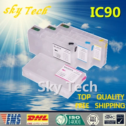 IC90 пустые многоразовые картриджи для ICBK90 ICY90 подходит Epson PX B750F с чипами дуги|refillable