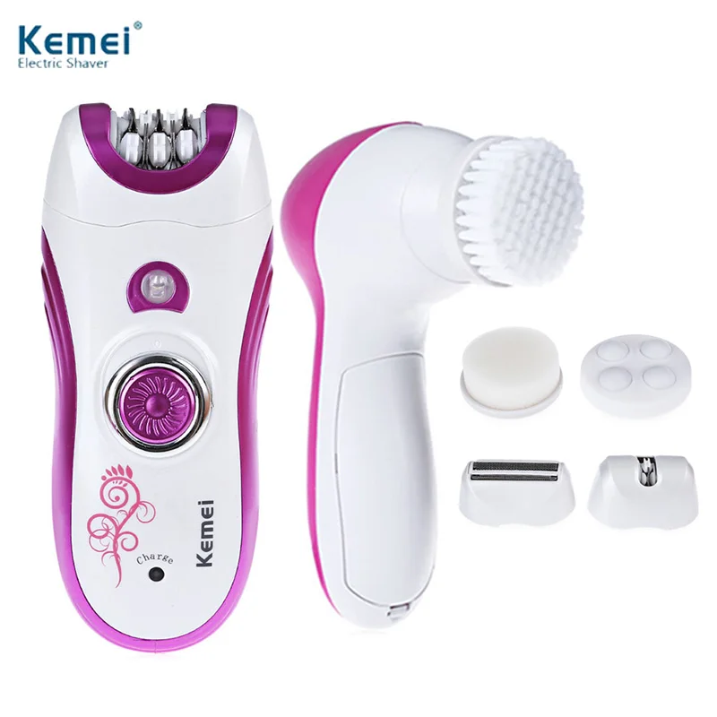 Kemei Lady 6 в 1 Многофункциональный Эпилятор инструмент для очистки лица
