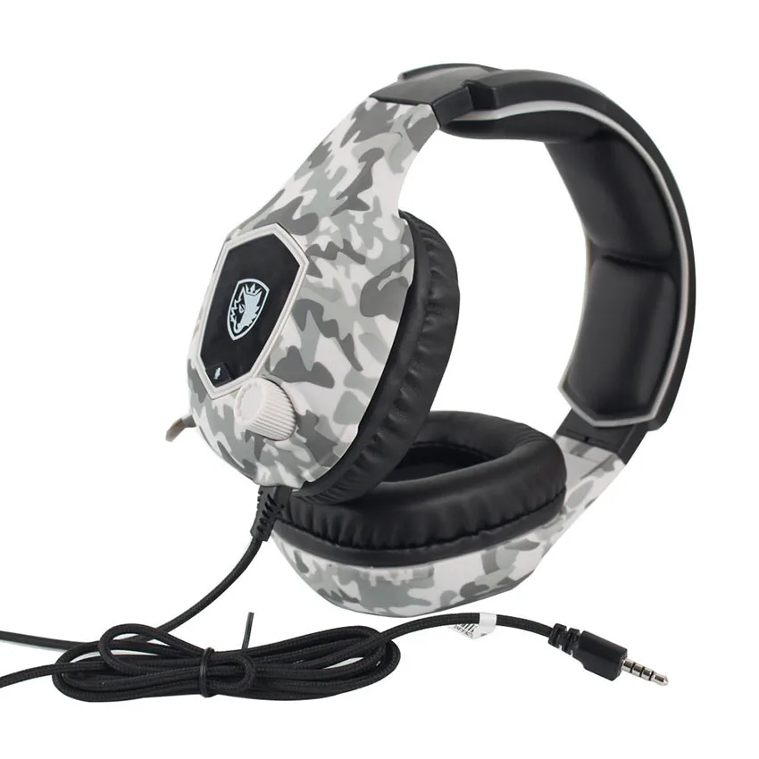 SADES SA818 шлем PS4 игровая гарнитура с микрофоном камуфляж стерео наушники для ПК