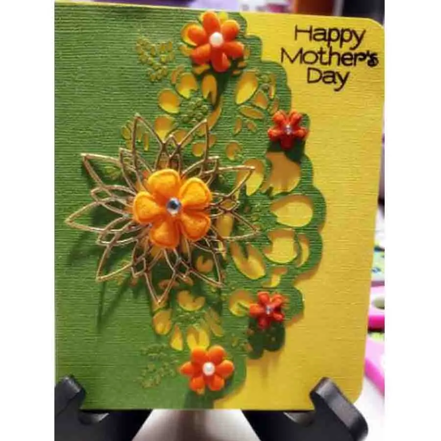 Two flowers 14.8x7.6CM Carbon Steel Template Silver Metal Cutting Dies Cards DIY Scrapbooking Craft Embossing Plate | Дом и сад