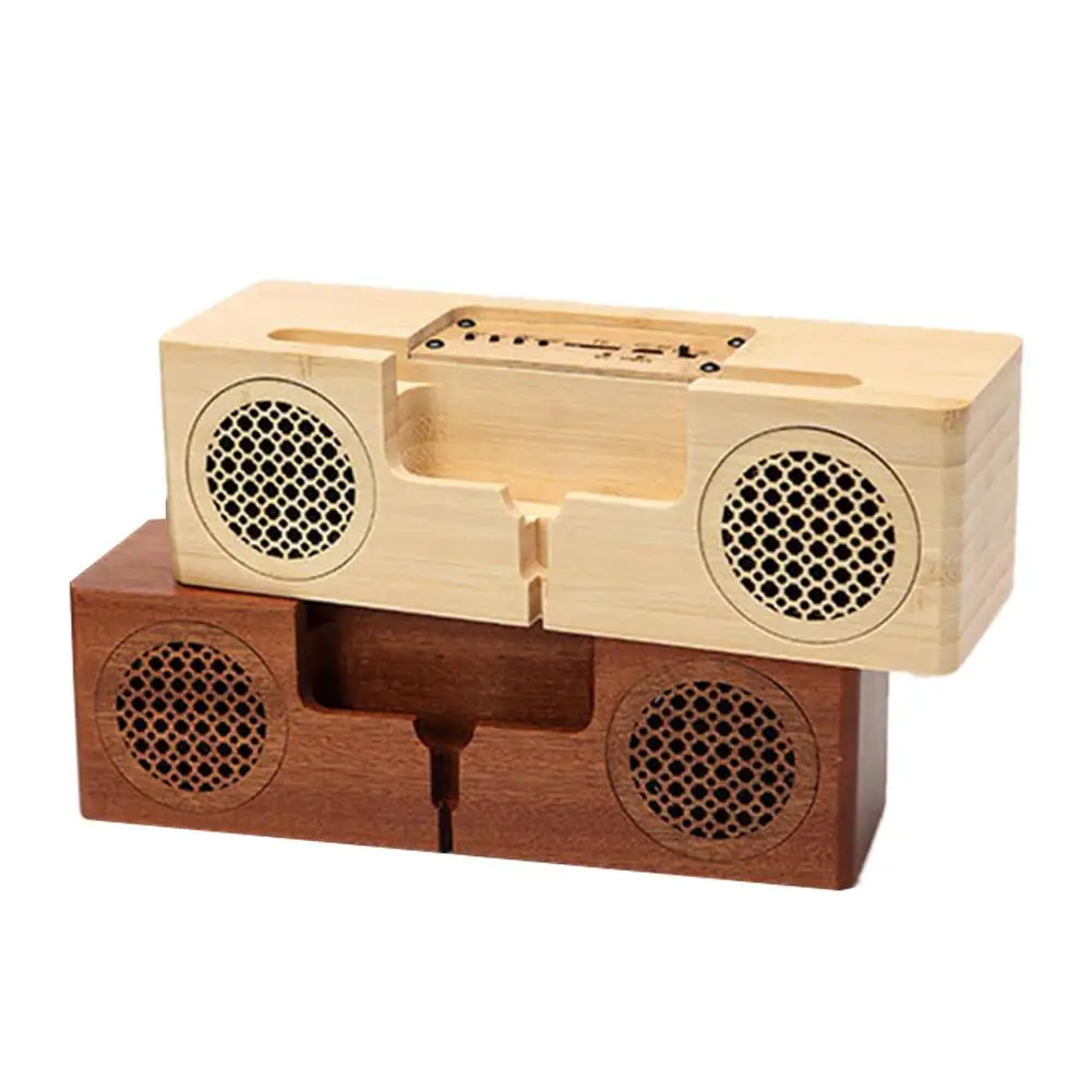 Портативный ретро Bluetooth деревянные колонки мини беспроводные audio мобильного