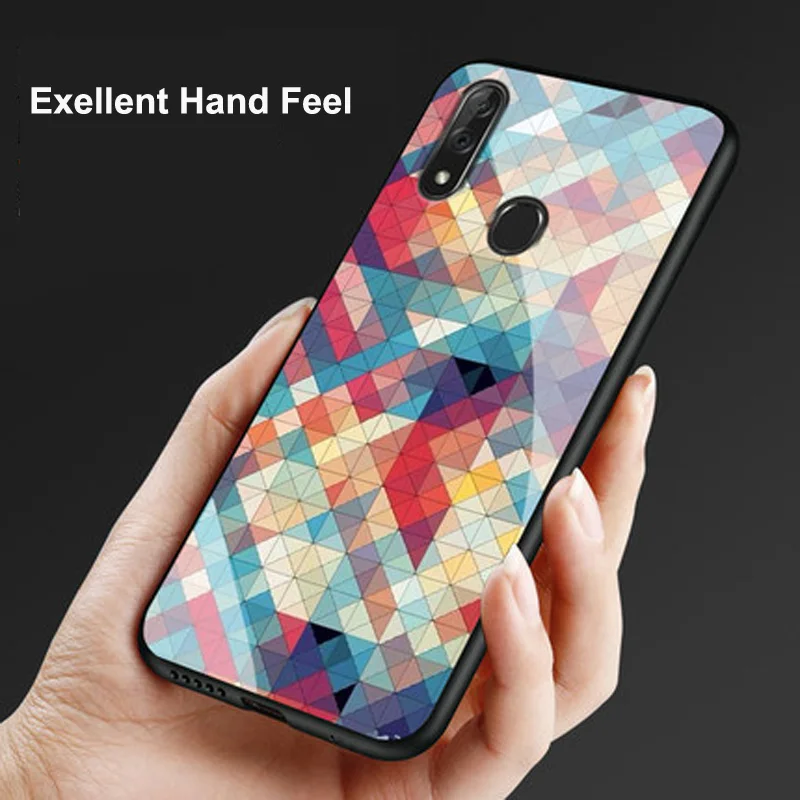 Для ZTE blade V10 чехол с животным узором из закаленного стекла мультяшный