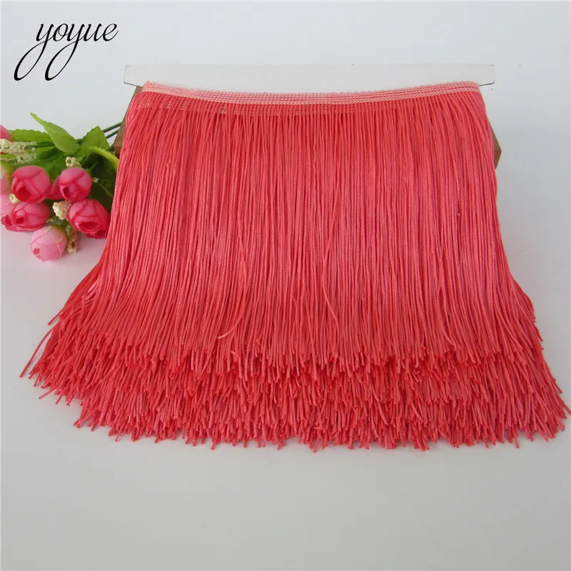 watermelon red YOYUE полиэстер 10 ярдов 15 см широкая кисточка кружевная бахрома отделка diy бахрома для пошив одежды бахромой Ремесло 31 Цвета - Цвет: watermelon red