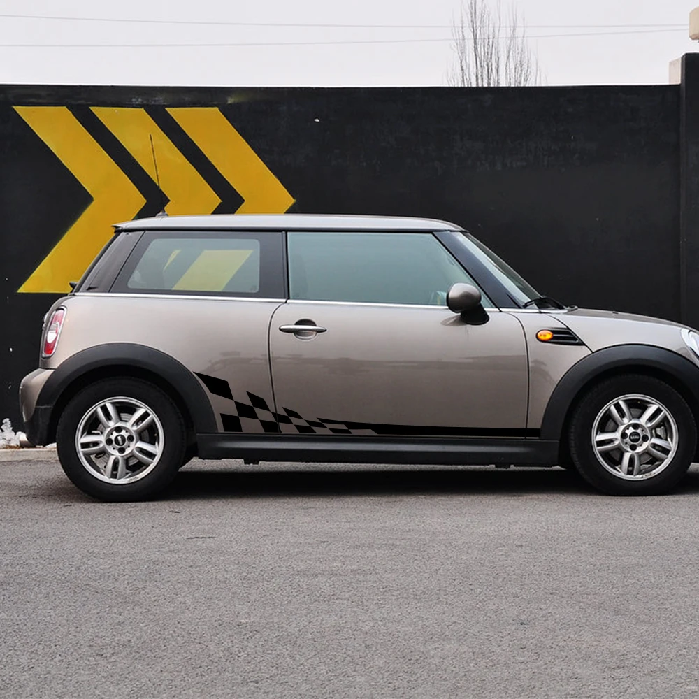 Наклейки для боковой юбки кузова автомобиля наклейки MINI Cooper S One JCW Countryman Clubman F54 F55
