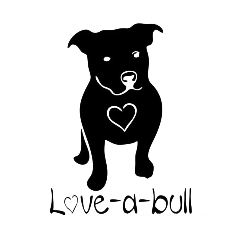 Автомобильный Стайлинг love a bull питбуль бульдог автомобильные наклейки