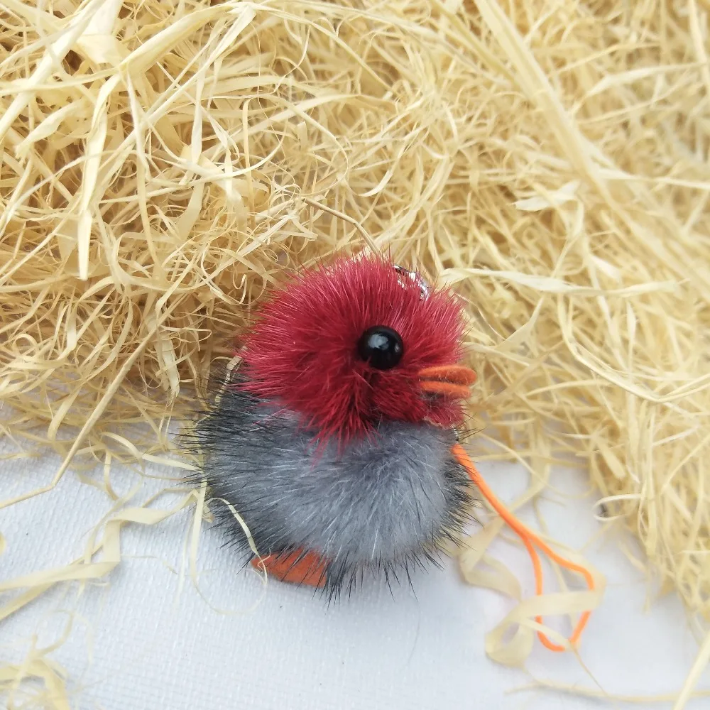 Миниатюрная цепочка для ключей Chick кольцо из натурального меха Модный милый
