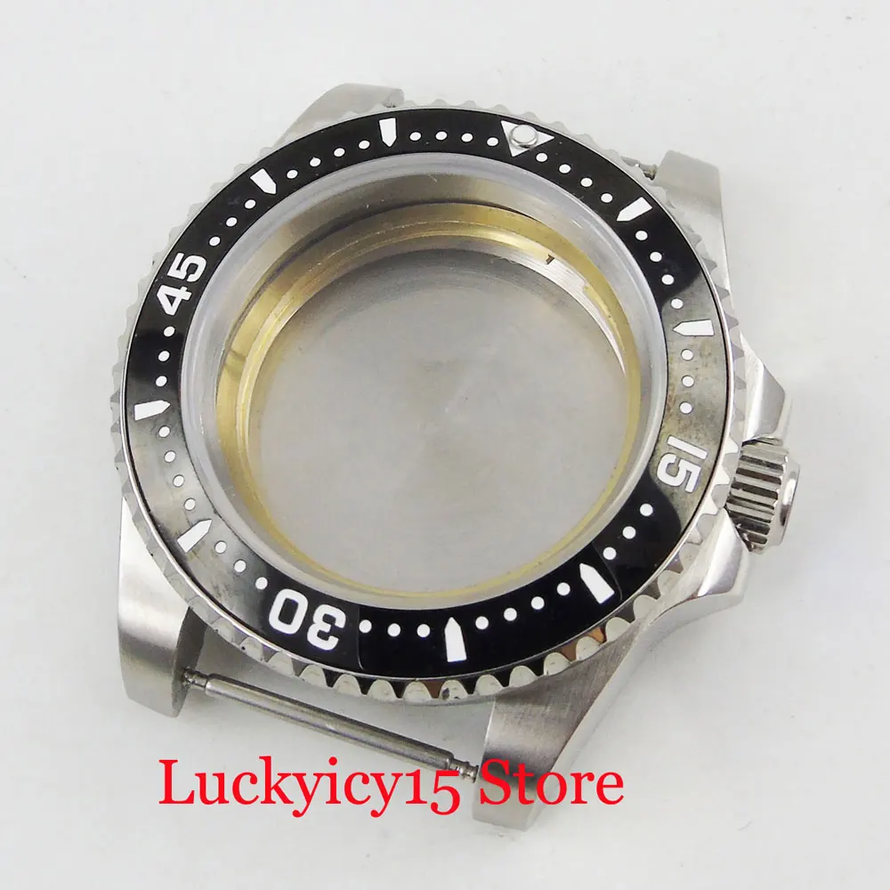 9 Models 40mm Silver Watch Case Sapphire glass Rotating Bezel Fit for ETA 2836 MIYOTA Automatic Movement - Цвет: 9