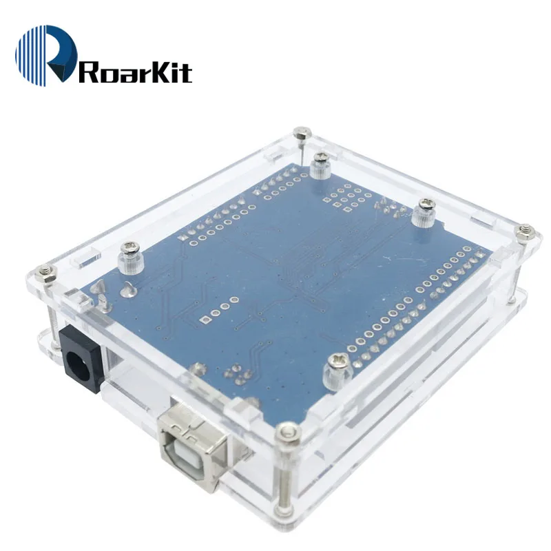 Черный чехол из АБС пластика акриловый корпус прозрачная коробка для Arduino (не