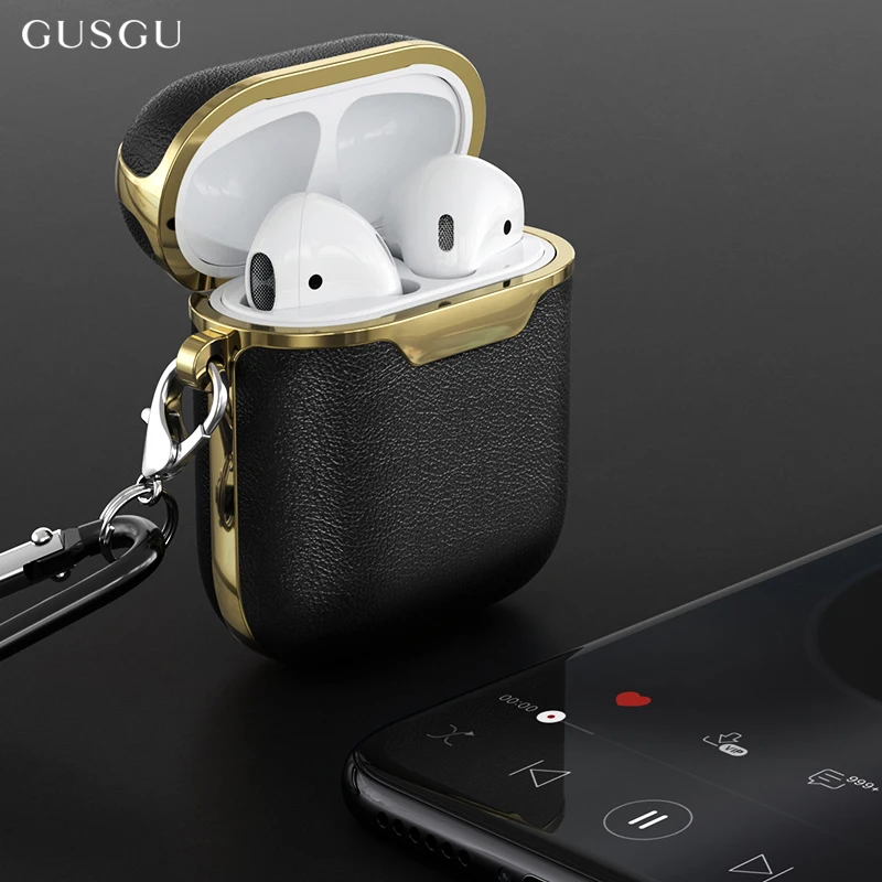 just as the picture Чехол для наушников Кожаный чехол для Airpods для Apple Air Pods Чехлы Bluetooth наушники защита для кожи Аксессуары для наушников - Цвет: just as the picture