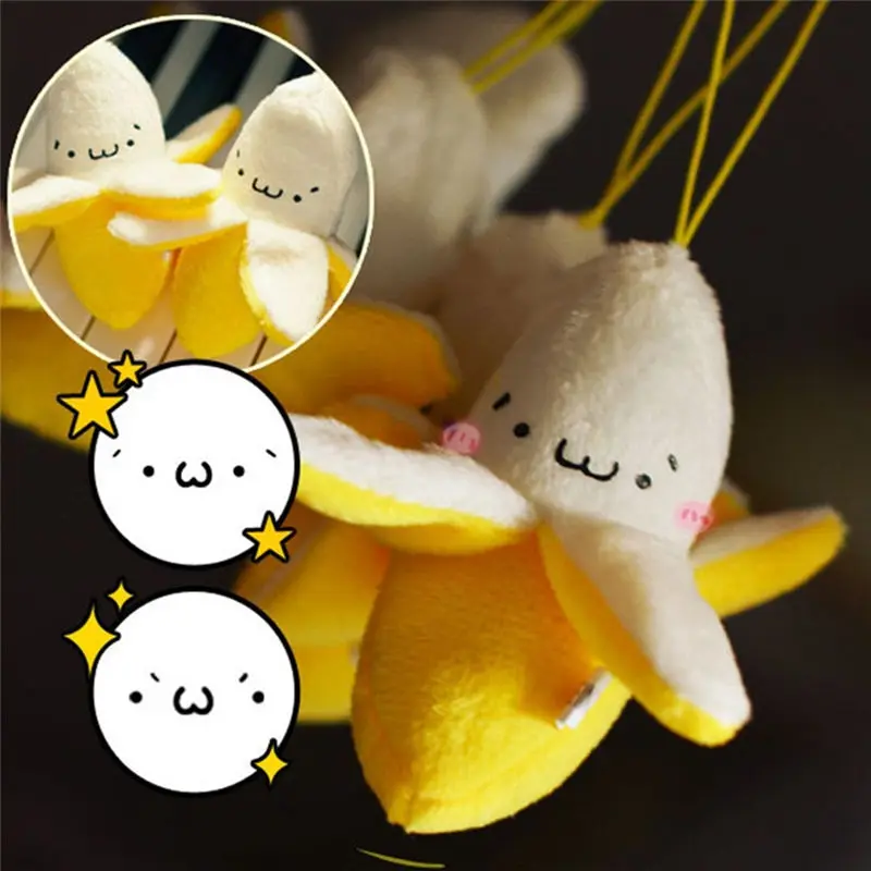 Лидер продаж креативные милые банановые плюшевые украшения для телефона милая с