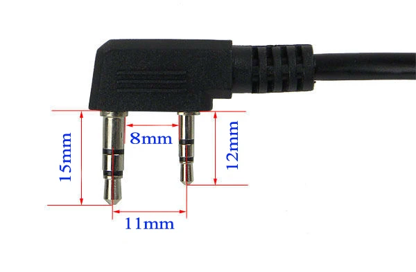 2-контактный микрофон PTT Динамик гарнитуры для иди и болтай Walkie Talkie Baofeng Kenwood, WOUXUN, Puxing Quansheng LINTON TYT двухстороннее радио