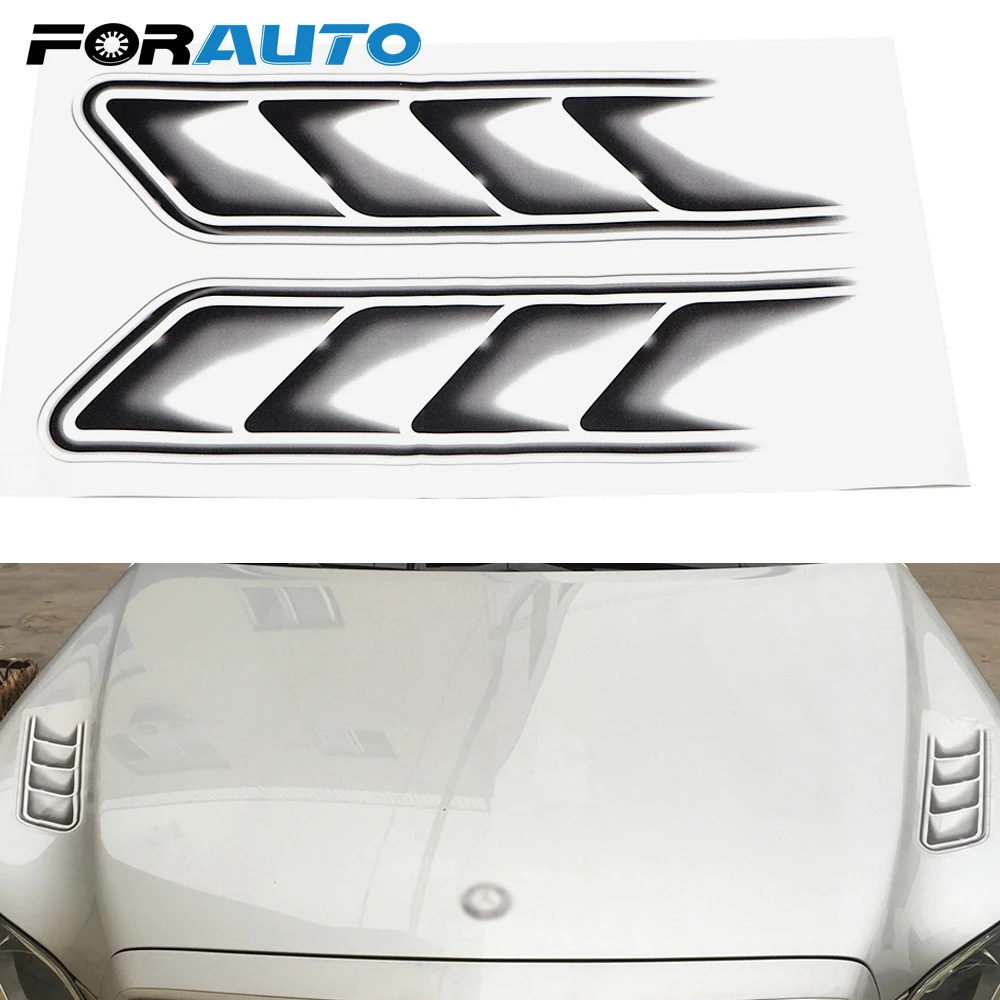 FORAUTO 2 шт./компл. наклейки для автомобиля s и дефлектор воздушный поток крыло Декор