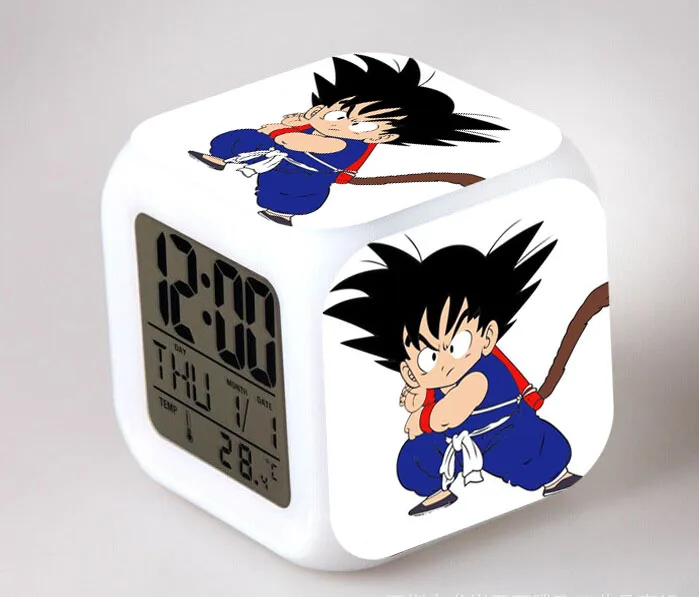 3 Аниме фигурки Dragon Ball z светодиодный цветной сенсорный светильник Супер Saiyan God супер Гоку Вегета будильник ПВХ Супер Figma детские игрушки - Цвет: 3