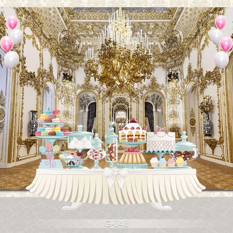 Виниловый фон для фотосъемки старинные дворцы и замки Свадебный День Рождения