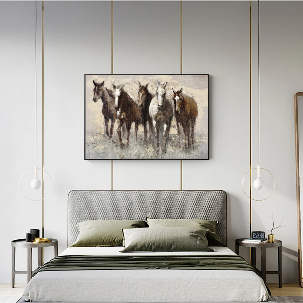 Abstract Horses Canvas Paintings On The Wall Art Prints Posters And Animals Pictures For Living Room Cuadros | Дом и сад