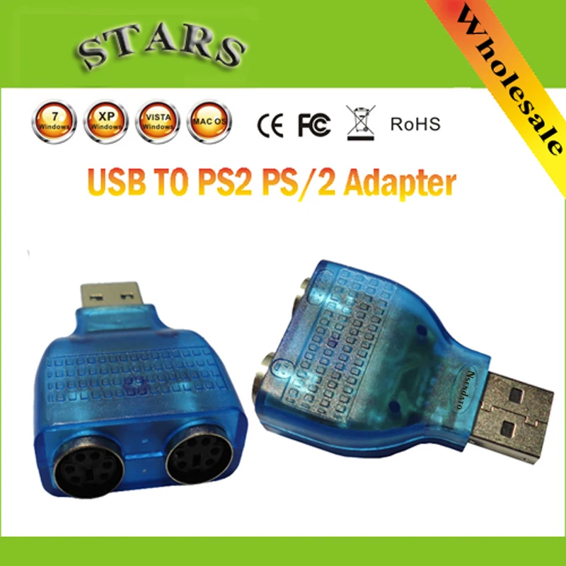 Мини USB для PS2 PS/2 конвертер сплиттер адаптер ПК клавиатуры мыши оптовая продажа