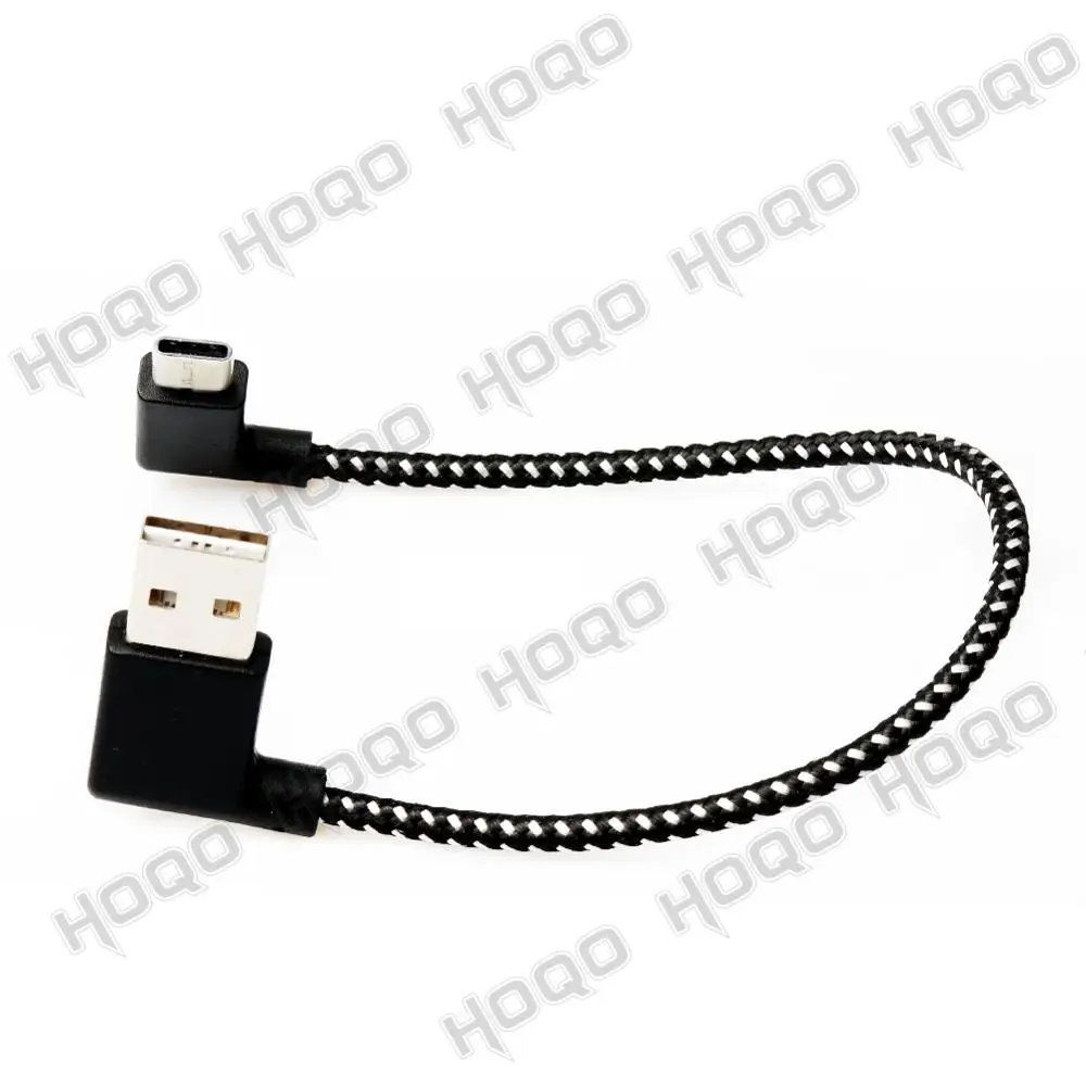 USB c тканый 2 0 штекер на левый угол тип кабель двусторонний правый 90 градусов usbc