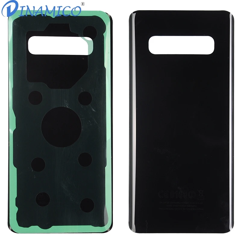 1 шт. Dinamico S10 Plus S10E G975 задняя крышка для samsung Galaxy S10 G973 задняя крышка для батареи Стеклянная Панель задняя крышка+ наклейка