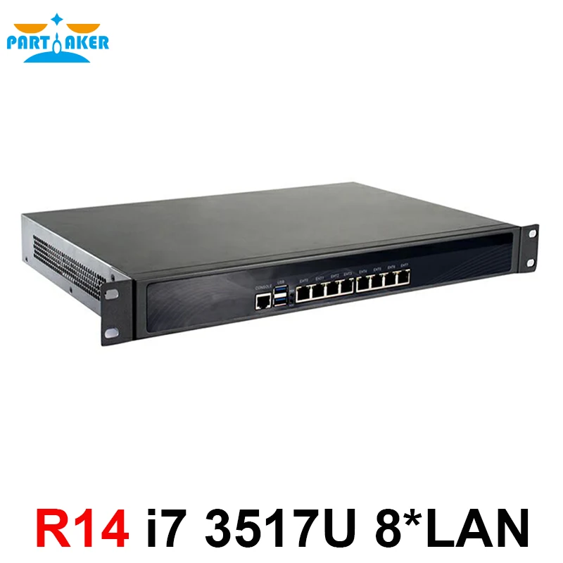 Причастник R14 брандмауэр прибор 8 * Intel 82574L гигабитный Ethernet маршрутизатор сервер VPN