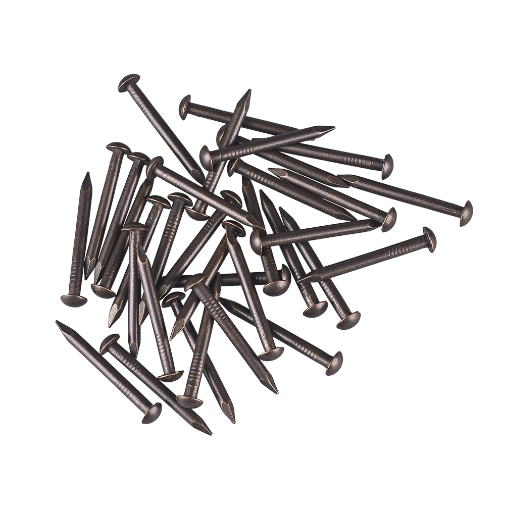 

50 шт. 30X2.8MM китайские архаизмы круглые бронзовые деревянные гвозди для мебели DIY декоративные коробки