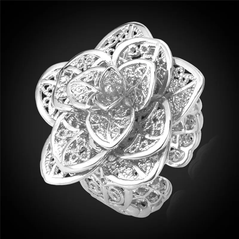 Обручальные кольца для женщин Винтажные Ювелирные изделия свадебные с цветами