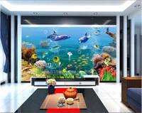 custom mural 3d wallpaper picture tropical marine world living room home decor painting 3d wall murals wallpaper for walls 3 d